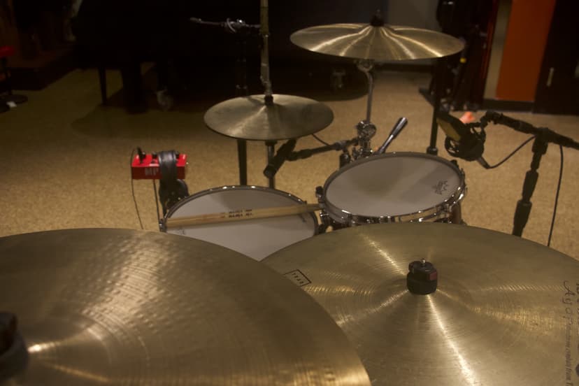 Drum kit side view